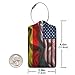 1 PC Vintage America Germany German Flag Silk Style Leather Luggage Tags Privacy Cover ID Label with Stainless Steel Loop Address Card for Men Women Suitcase Travel Bag