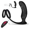 Prostaatvibrator Stimulator Met Penis En Testis Ring Anaalstimulator 9 Niveau Modus Zachte Siliconen Prostaat Anale Vibrator, Externe Anale Plug