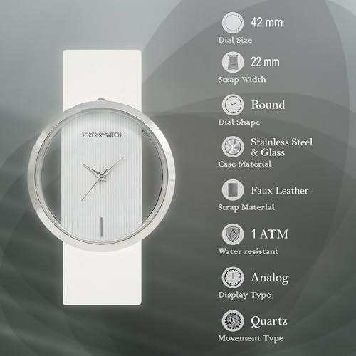 Image of Joker & Witch Faux Leather Minimal Transparent Dial Pu Analogue Watch For Women
