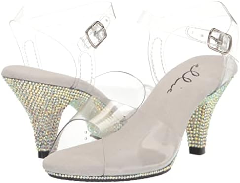 Ellie Shoes Women's 315-VANITY Heeled Sandal, Clear, 5 | Image 6