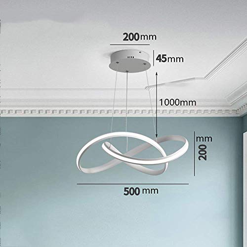 Lustre LED moderne rond avec diffuseur en gel de silice de luxe - 8