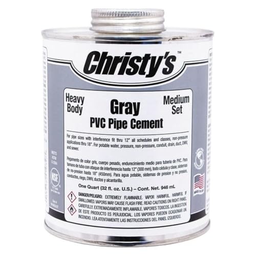 Cemento PVC Gris Christy RH-BGLV-HP 8 fl. oz. miniatura 1