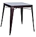 Chintaly Imports 8029 Galvanized Steel Dining Table, Gun Metal
