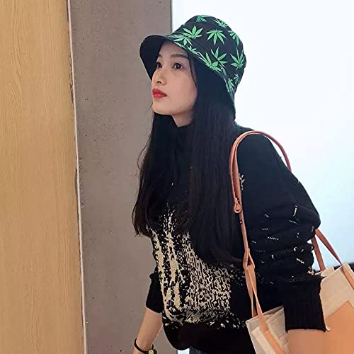 INOGIH Reversible Bucket-Hat Marijuana-Cannabis Weed Foldble Fisherman Hat Packable - Image 3