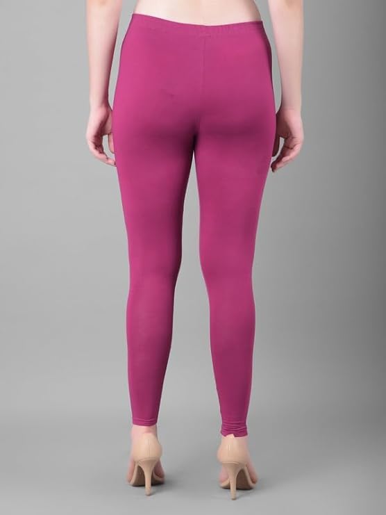 Image of Women Cotton Solid Belt Ankle Length Legging Four Way Lycra Leggings