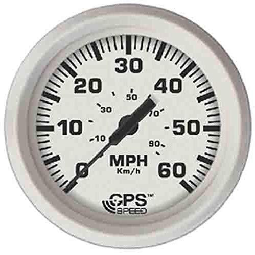 Faria 33147 Dress Speedometer GPS Studded 4" - White, 60 MPH #1