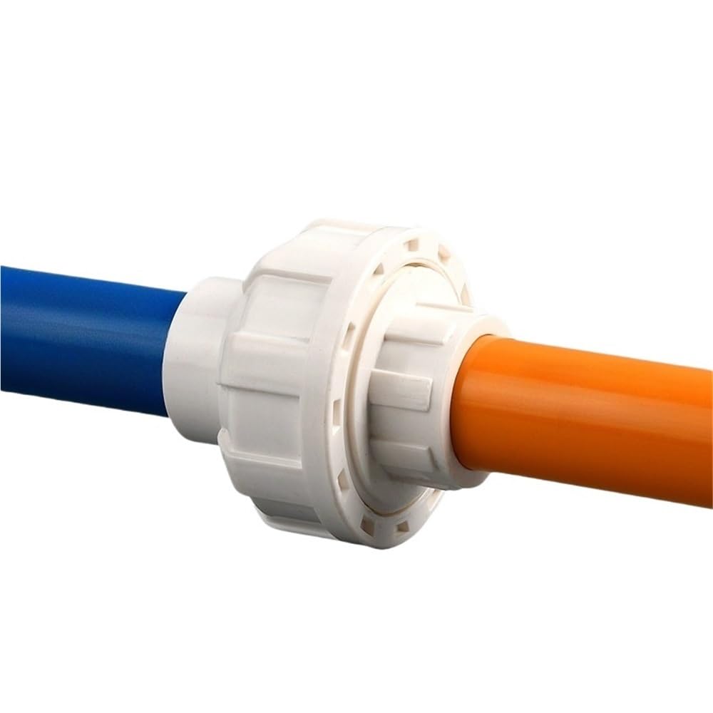 Raccord union for tuyau en PVC, diamètre intérieur 20/25/32/40/50 mm, raccord de tuyau en plastique, joint amovible blanc/gris/bleu, 1 pièce(White,40mm)
