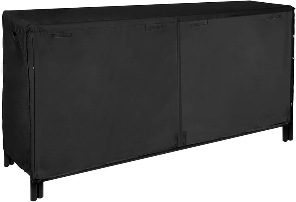 Portalegna da ardere per esterni e interni, 2,4 m, per organizer e conservazione del legno, con copertura impermeabile (dimensioni: 244 x 61 x 104 cm)