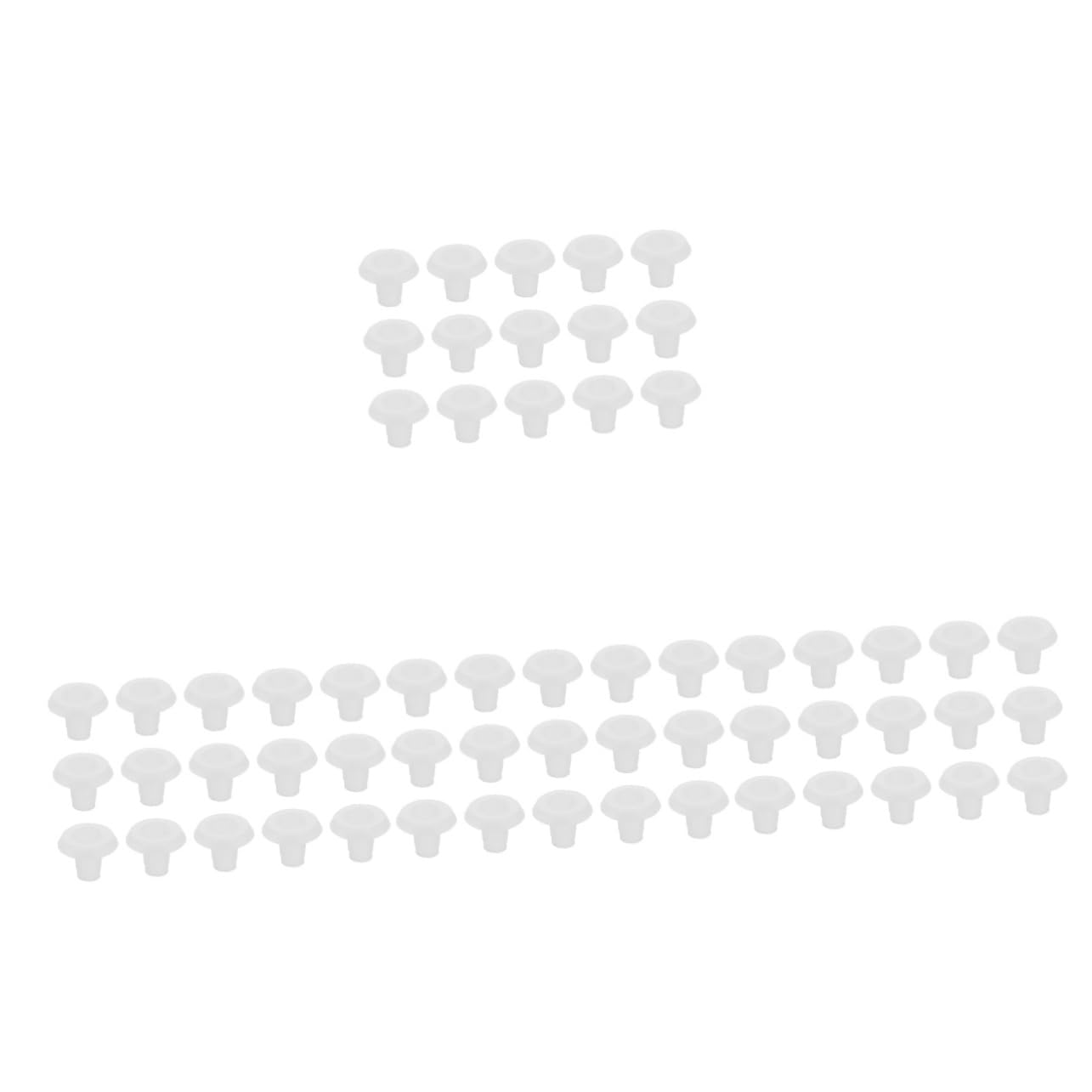 Cabilock 120pcs Bottom Rail Plugs for Blinds Transparent Curtain Accessories Replacement Cord Plugs Compact Design Pom Material Easy Installation for All Blinds Types