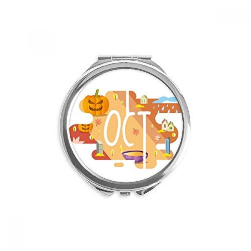 Miroir de poche octobre saison une idée cadeau originale pour femme
