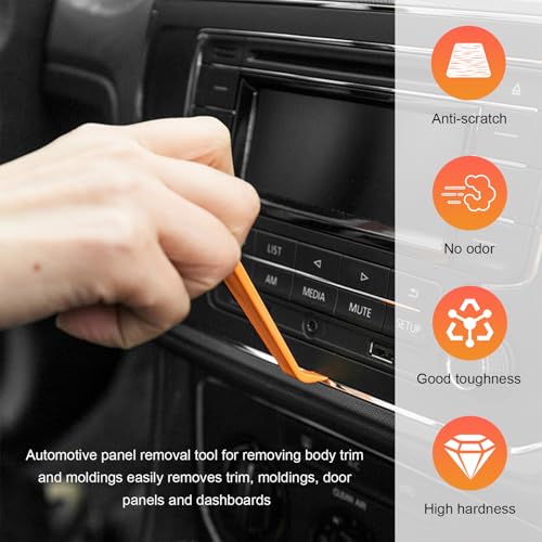 Image of DXNQ 4 PCS Auto Trim Removal Tool Kit, No Scratch Removal Installer Pry Tools for Car Door Clip Panel, Dashboard Clip Fastener Remover Pry Tool Set for Vehicle Interior Trim, Car Accessories