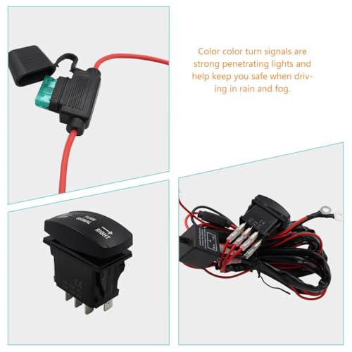 Kit clignotant UTV/ATV avec interrupteur bascule vertical vert et 8 feux ambrés