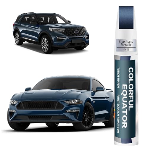 Image of N1 Blue Jeans Metallic Touch Up Paint for Ford, Car Paint Pen Scratch Repair Two-In-One Touch Up Paint, Premium Car Scratch Remover for Deep Scratches