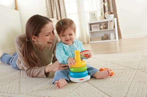 Fisher-Price FWP37 Infant Toy Set With Baby’S First Blocks (10 Shapes) And Rock-A-Stack Ring Stacking Toy thumb #1