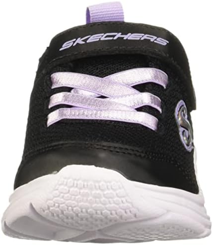 Skechers Kids Girls Wavy Lites-Blissfully Free Sneaker, Black, 3.5 Big Kid | Image 1