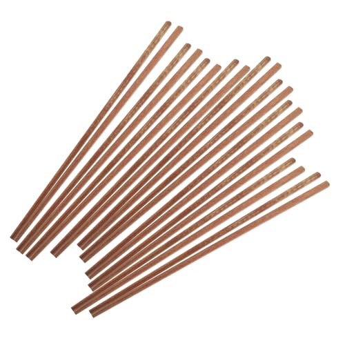 HOLIDYOYO 10組 の赤檀木製火鍋用箸双 滑り止め加工で揚げ物や麺料理に シンプルで洗練されたデザインの調理 食事用箸