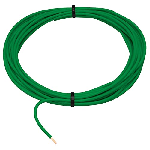 20m FLRY Cable del vehículo Verde 1mm² Ronda Cable Alambre Trenzado Car Cable de alimentación