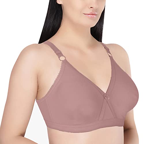 Image of Women's Poly Cotton Non-Padded Wire Free Full Coverage Bra