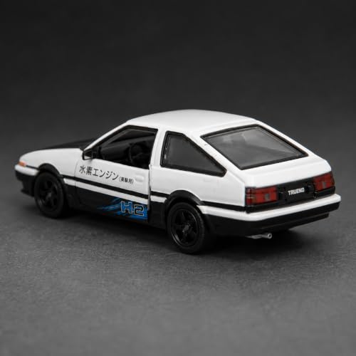 Image of Wizplex CCA Toyota AE86 H2 Hydrogen 1:64 Officially Licensed Premium Die Cast Metal Car in Acrylic Display Case - Openable Doors, Collectible JDM Classic Coupe Showpiece for Collectors & Kids 3+