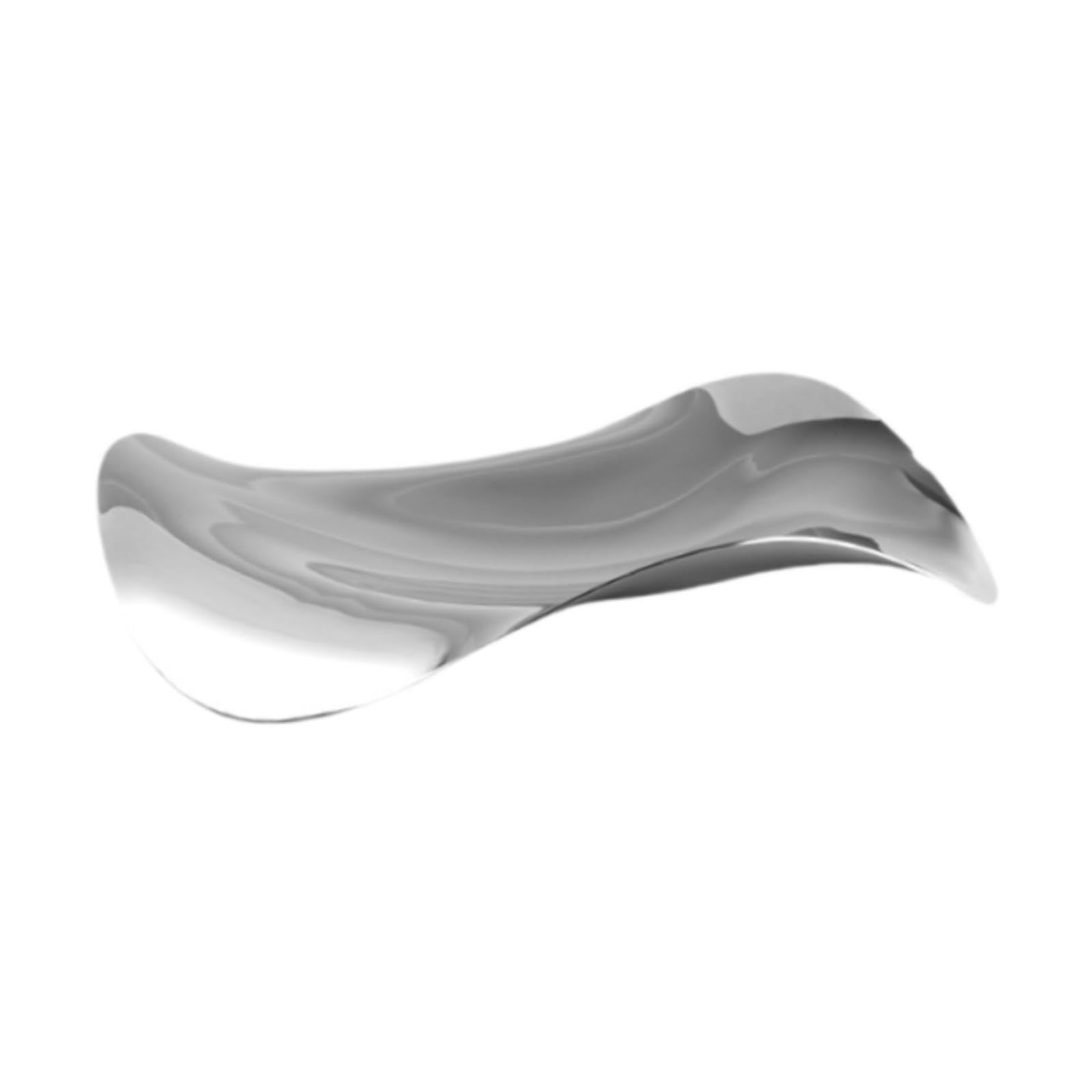 TWISAXC Elegant Wave Tray Serving Platter Storing Fruits And Displaying Beautiful Desserts At Holiday Gatherings Stainless Steel Fruit Plate Stainless Steel