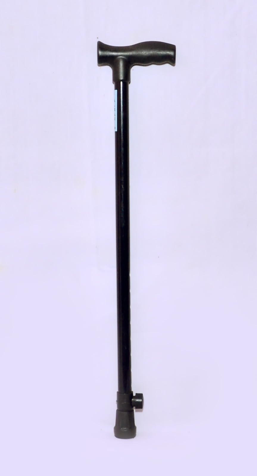 ALBANIO Single Leg Wooden Walking Stick for Old Age, Orthopedic Patient's Walk Support, Ideal for Old, Fractured, Injured & Handicapped People, Stick for Senior (Black) 1