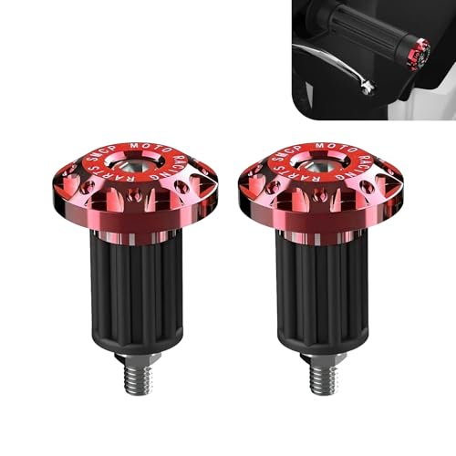 Yidcidu 2PCS Motorcycle Bar End Plug, Metal CNC Anti-Collision Rustproof