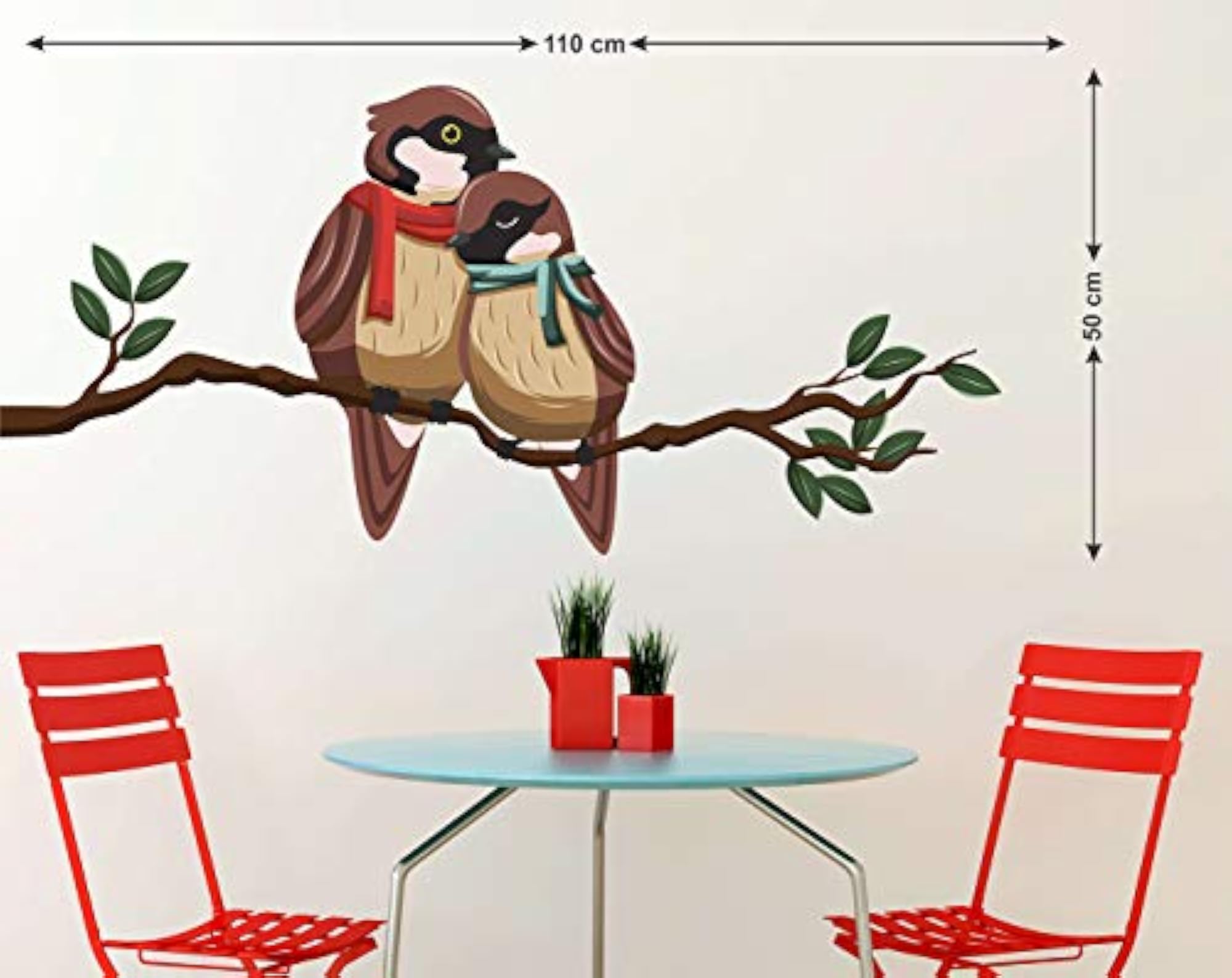 Cute Sparrow Wall Sticker