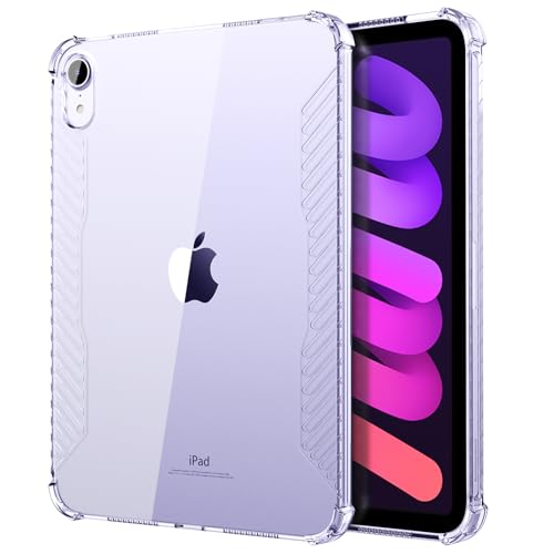 TiMOVO for iPad Mini 6 Case Clear, iPad Mini 6th Generation Case (8.3 inch, 2021), Slim Clear TPU Protective Shell [Support Touch ID & Apple Pencil Charging], Clear