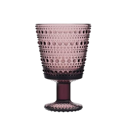 Iittala Glass Set of 2 Glass Box Helmi in Purple 26 cl Dimensions 7.7 x 7.7 x 8.8 cm 1070202