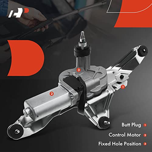 A-Premium Rear Windshield Wiper Motor Compatible with Hyundai Accent 2007-2011 Hatchback & Attitude 2007-2011, Sedan, 3-Pin, Replace# 987001E000 by A-premium - Image 4