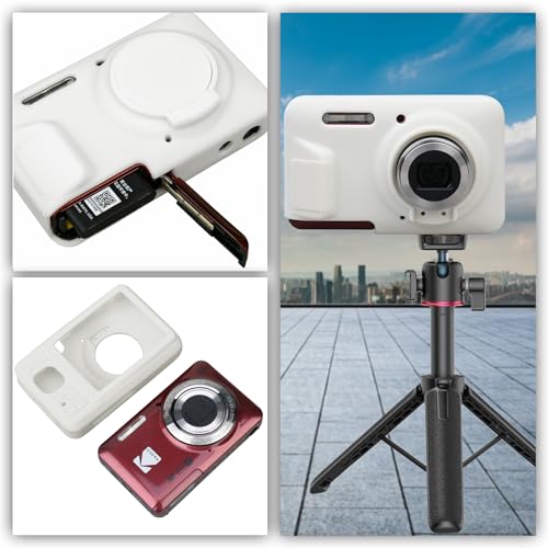 Funda de silicona para cámara Kodak PIXPRO FZ55 blanca miniatura 5