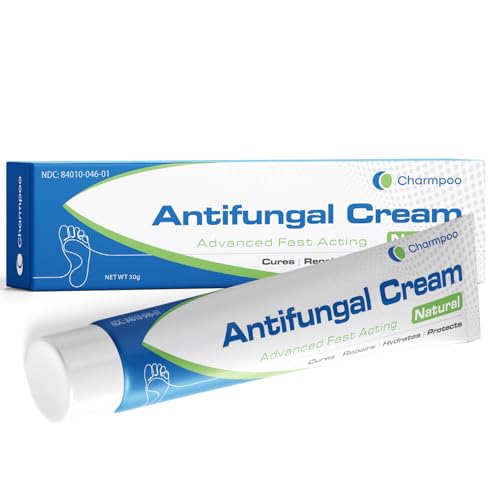 CHARMPOO Antifungal Cream for Foot and Body: Fast Relief Athlete's Foot Jock Itch Psoriasis Ringworm Eczema Rashes - Powerful Herbal and Miconazole Formula 30g(Pack of 1)