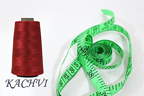 Image of Ace International Exports 3000M Overlock Polyester Yarn Spool Cone Sewing Thread Set Box (Maroon) -Pack of 10 Spools