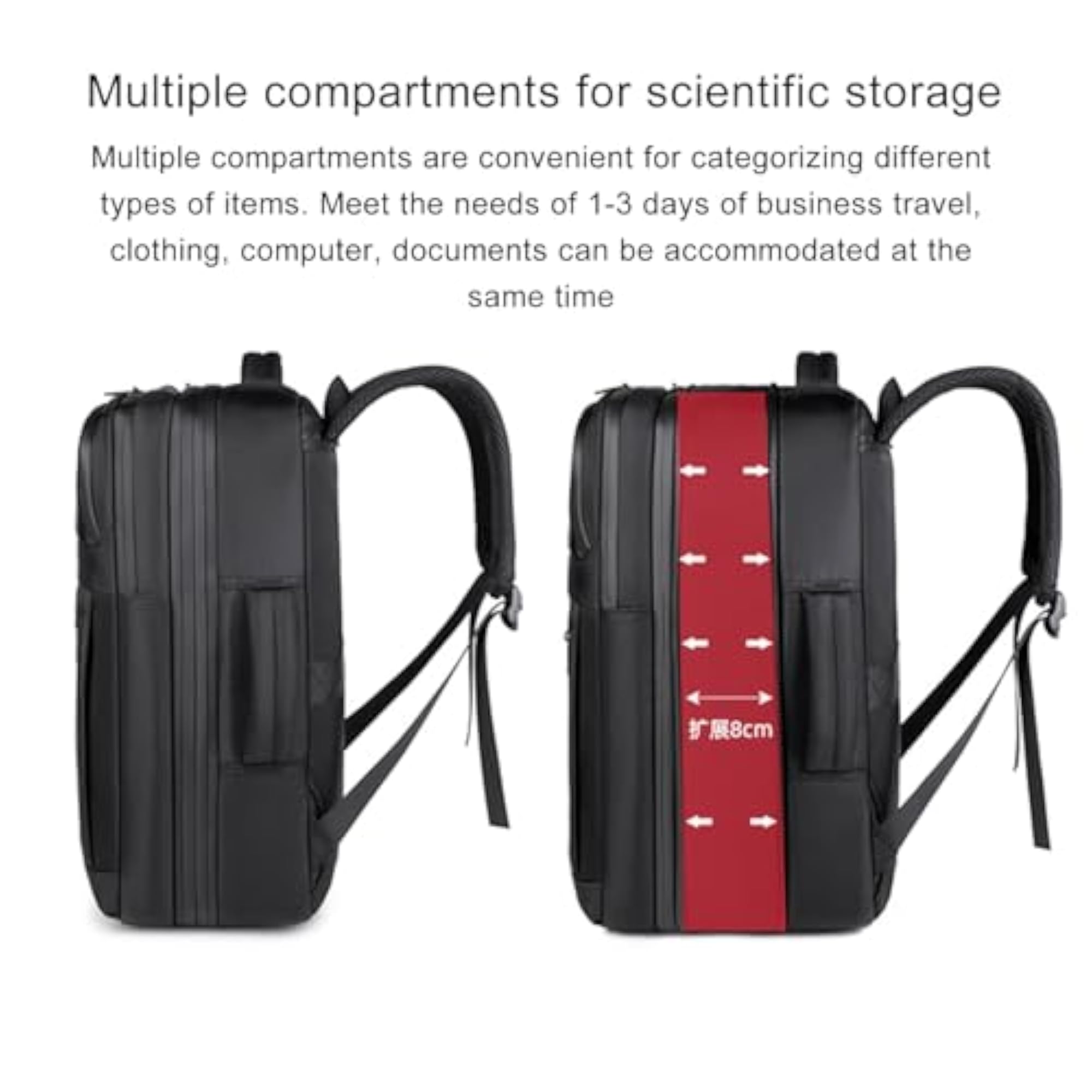 Expandable Vacuum Seal Backpack Travel, Personal Item Carry on