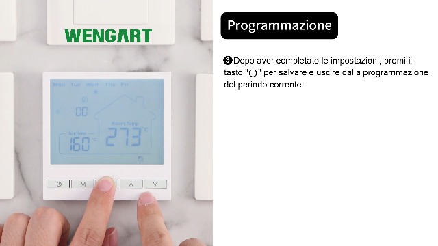 Termostato Impianto A Pavimento Termostato Digitale Per Riscaldamento A Pavimento - Programmazione Settimanale, Massimo 16A, Modello #z894 Termostato Digitale Riscaldamento - Foto 9