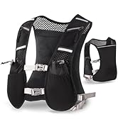 Running Vest with Pocket Breathable Lightweight Reflective Hydration Vest, Adjustable Chest Waist...