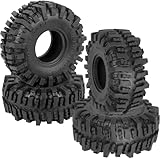 RC 1.9In Soft Rubber Wheel Tires for 1/10 RC Crawler Car SCX10 SCX10 II 90046 SCX10 III AXI03007 SCX10 Pro TRX4 TRX6 D90 Gen7/8 VS4-10 MST CFX,BRCatWPark 4Pcs Soft Rubber Wheel Tires-(A)