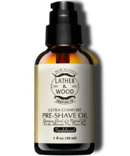 Best Pre-Shave Oil, Sandalwood, Premium Shaving Oil for Effortless Smooth Irritation-free Shave. 1 Oz