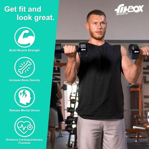 FitBox Sports 4kg Exlusive Octa PVC Fixed Dumbbells (2kg x 2) Black 3 411vY1iwkFL