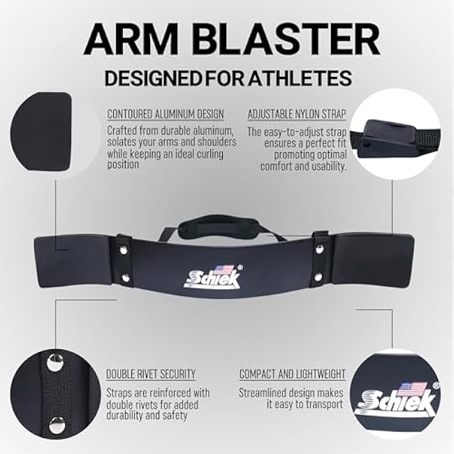 Schiek Sports Arm Blaster - Lightweight and Long Lasting for Intense Weight Training Sessions