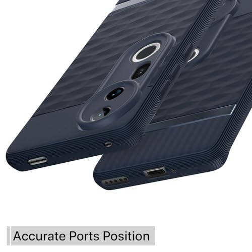 Image of Pikkme Back Cover for Vivo T4 Ultra 5G Camera Protection 3D Hexa Cube Design Silicone Protective Bumper Case (Blue)