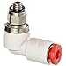 SMC KS Series PBT Rotary Push-to-Connect Tube Fitting, 90 Degree Elbow, 5/32" Tube OD x 10-32 UNF Male (Pack of 10)