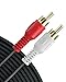 Fosmon 2-RCA Male to Male Stereo Audio Cable, Dual RCA Connector for Clear Sound - 6FT