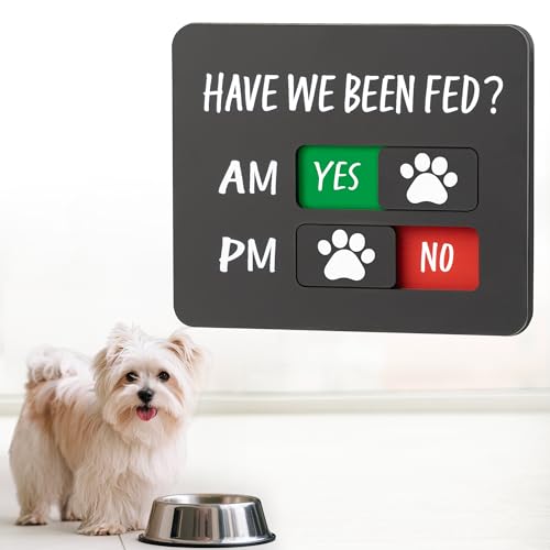 Dog feeding reminder sign