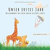  Unser erstes Jahr - Willkommen im Leben unser kleiner Schatz: Schwarz Weiß Edition - Geschenk zur Schwangerschaft für die ersten Jahre ihres Babys