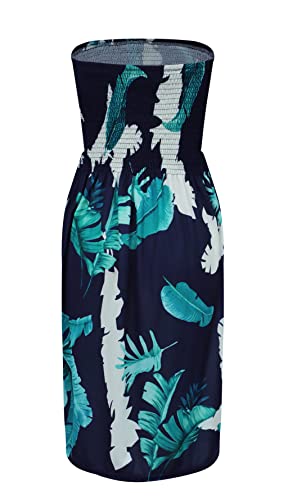 Image of Zyyfly Womens Summer Beach Dresses Strapless Cover Ups Dress Tube Top Sundresses