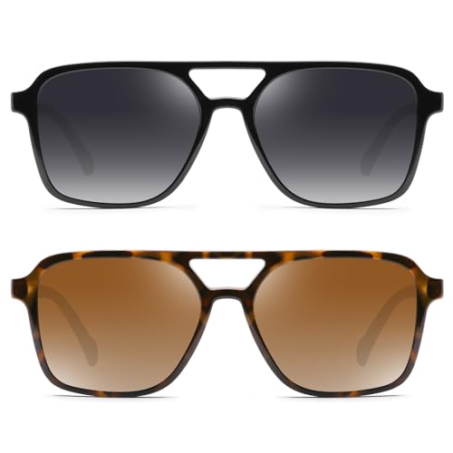 GRFISIA Retro Aviator Sunglasses for Women Men Square Frame Rectangle Trendy Sun Glasses3