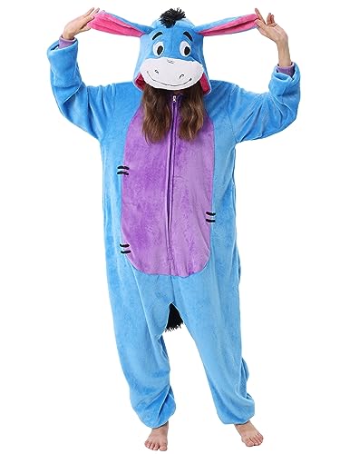 QSTYLE Adult Animal Onesie Halloween Costume One Piece Cosplay Suit for Women and Men