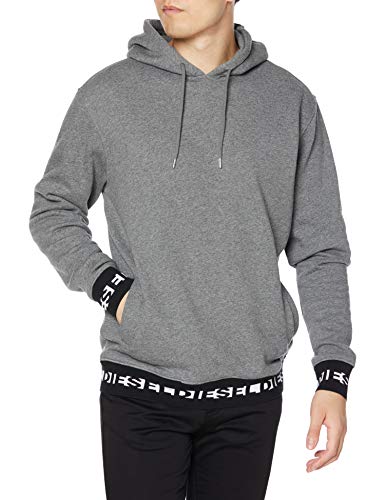Diesel Men's UMLT-Brandon Sweat-Shirt, Dark Grey Melange, L