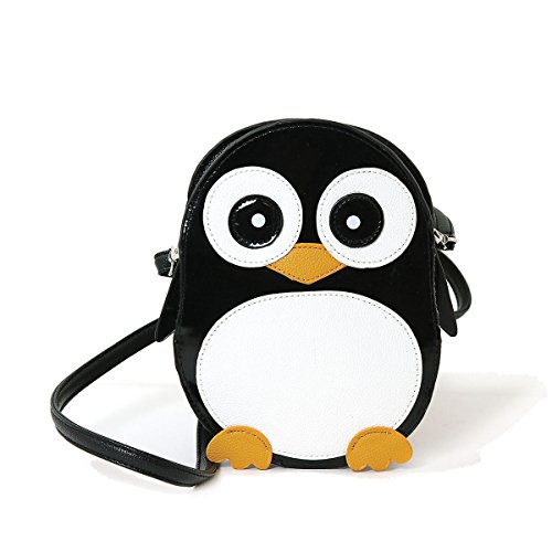 Sleepyville Critters Wide Eyed Penguin Crossbody Bag Purse